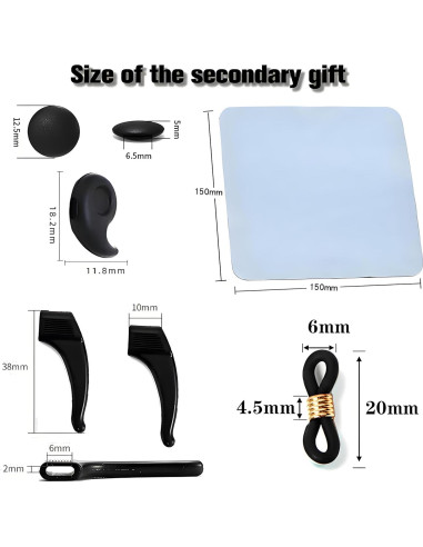 Cadena para Gafas AYXKJ Dorada Ajustable con Agarre de Silicona