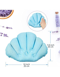 Almohadas Inflables para Baño Jetec - 3 Piezas con Ventosas 2