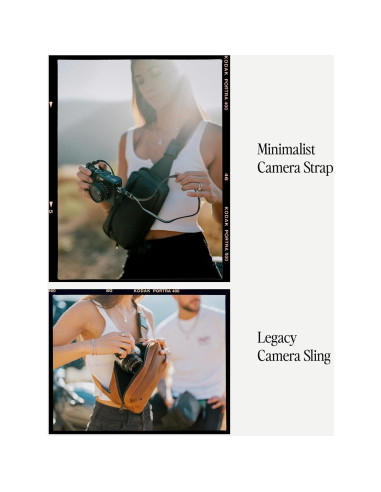 Correa de Cámara Minimalista Evergreen de Cuero Genuino 71 cm