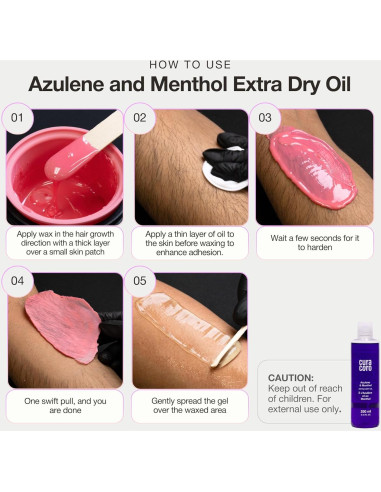 Aceite Curacoro Azuleno y Mentol 250 ml - Hidratante Pre/Post Depilación