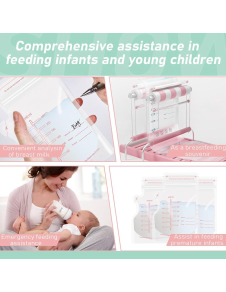 30 Bolsas de Almacenamiento de Leche Materna Rosa - Desechables