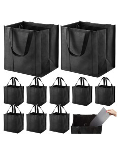 Conjunto de 10 Bolsas de Compras Reutilizables NERUB 33x25x38cm