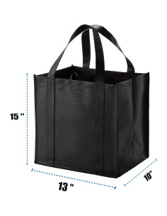 Conjunto de 10 Bolsas de Compras Reutilizables NERUB 33x25x38cm 2