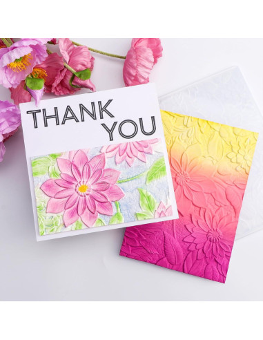 Carpeta de Relieve 3D Briartw 16x11.5cm Textura Flores