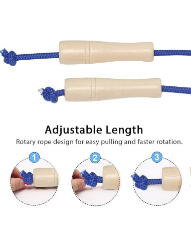 Cuerda de Salto Doble Dutch AUMCDIK 4.88m Ajustable para 5-6 Saltadores