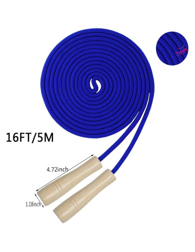 Cuerda de Salto Doble Dutch AUMCDIK 4.88m Ajustable para 5-6 Saltadores