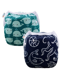 Pañales de Natación Reutilizables ALVABABY 2 Piezas Pequeño