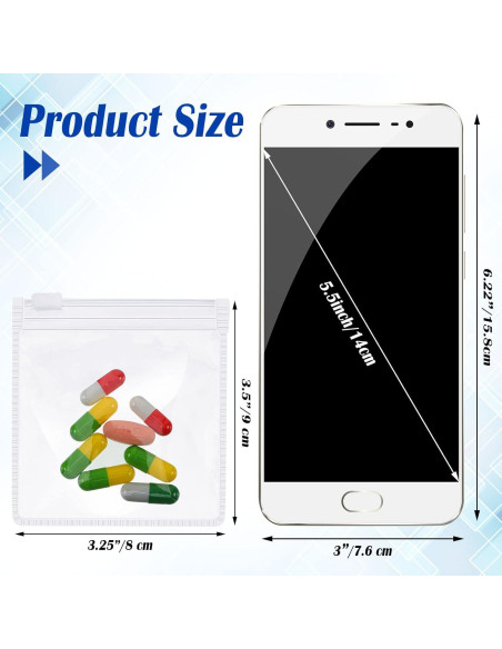 Bolsas de Pastillas Reutilizables Zonon 12 Piezas 8.26x8.89cm