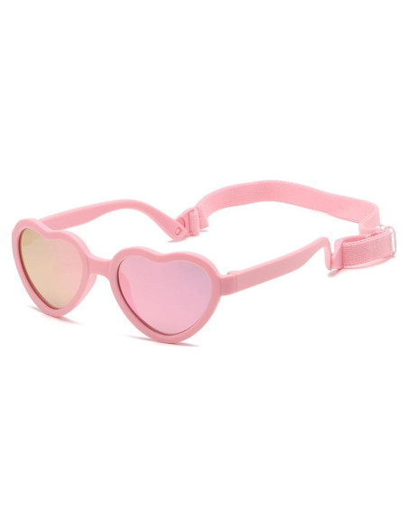 Gafas de sol polarizadas para bebés corazón con correa - UV400