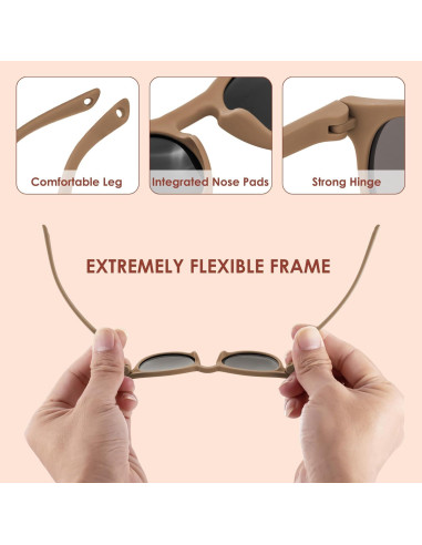 Gafas de sol para bebés VideMundi UV400 con correa - Azul