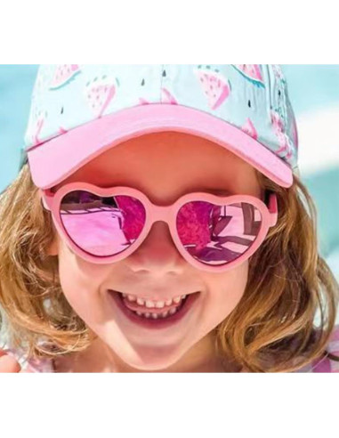 Gafas de sol polarizadas para bebés corazón con correa - UV400