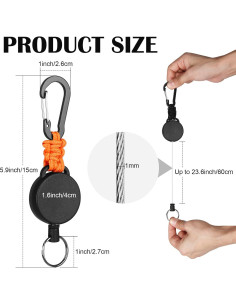 Porta Credenciales Retráctil Levateeta - Paquete de 4 Colores 2