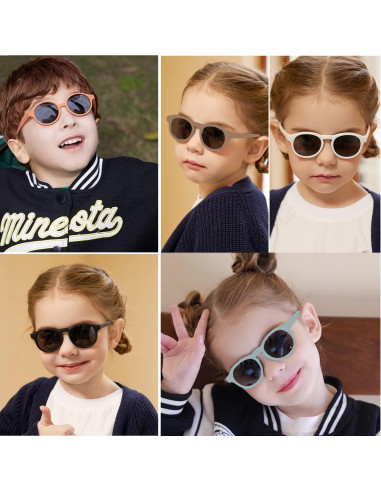 Gafas de sol para bebés VideMundi UV400 con correa - Azul