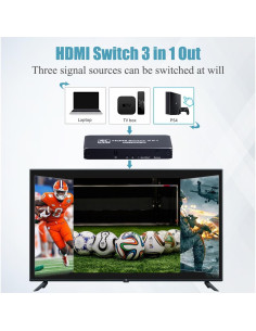 Conmutador HDMI 3x1 Anber-Tech 4K 120Hz con Control Remoto 2