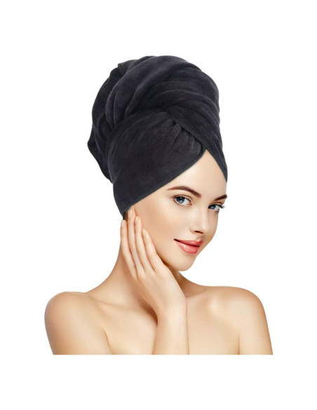 Toalla de Microfibra SUNLAND para Secado Rápido de Cabello 61x109 cm Negra Toalla de Microfibra SUNLAND para Secado Rápido de Cabello 61x109 cm Negra