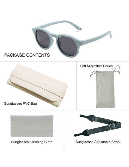 Gafas de sol para bebés VideMundi UV400 con correa - Azul Gafas de sol para bebés VideMundi UV400 con correa - Azul