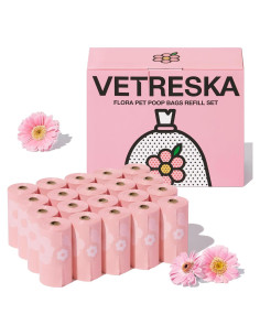 Bolsas de Basura para Perros VETRESKA Aroma Lavanda 300 Unidades