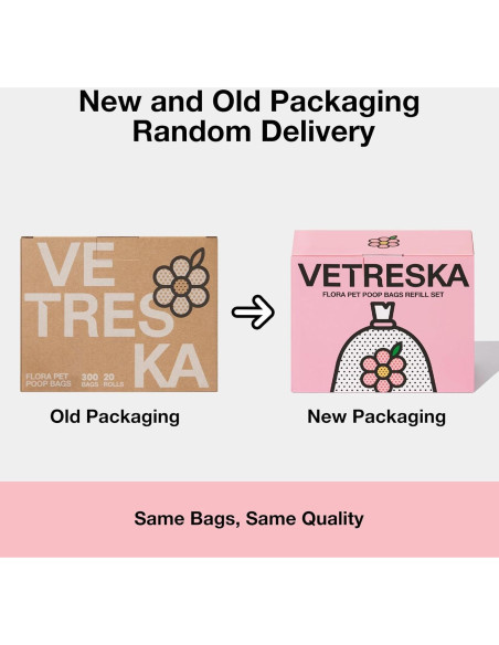 Bolsas de Basura para Perros VETRESKA Aroma Lavanda 300 Unidades