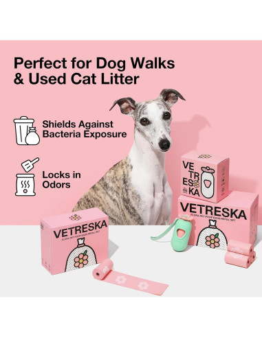 Bolsas de Basura para Perros VETRESKA Aroma Lavanda 300 Unidades