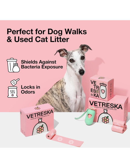 Bolsas de Basura para Perros VETRESKA Aroma Lavanda 300 Unidades