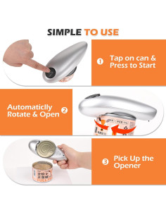 Abrelatas Eléctrico COVONEE ECO Automático Negro para Cocina 2