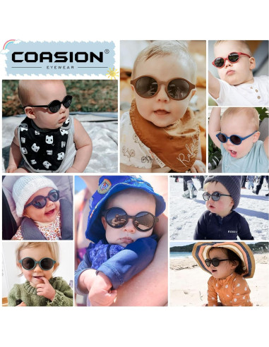 Gafas de sol polarizadas COASION para bebés 0-36 meses