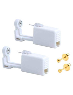 Kit de Perforación de Orejas Desechable XUKEKOY - 2 Piezas Oro