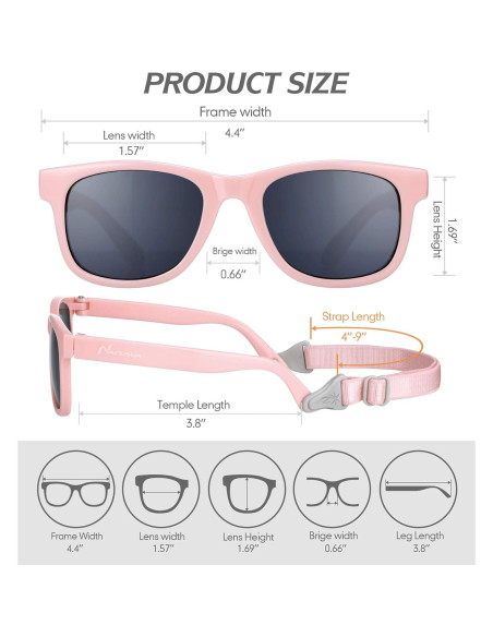 Gafas de sol para bebés UV400 Rosa - Protección 100% UV