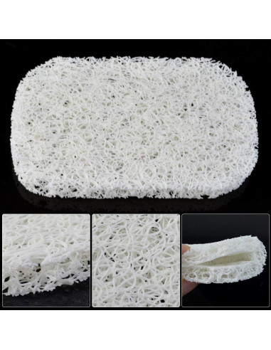 10 Soportes de Jabón Nydotd Antideslizantes PVC Blanco