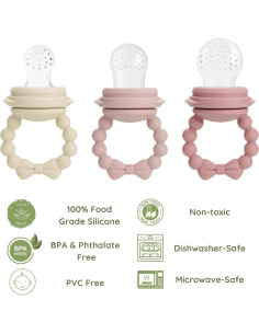 Chupete Alimentador de Frutas PandaEar - 3 Tamaños Silicona BPA Free 2