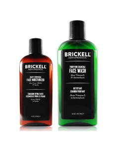 Set de Cuidado Facial para Hombres Brickell - Limpiador y Hidratante