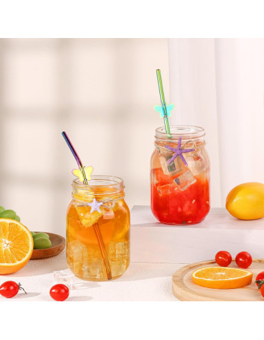 Popotes Reutilizables de Acero Inoxidable BIEOFFEI 20.32 cm 8 Pzas