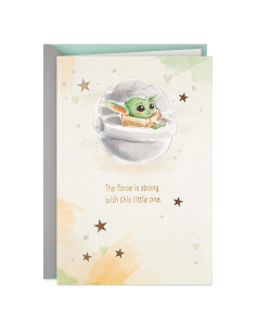 Tarjeta de Felicitación Baby Shower Hallmark Baby Yoda 14.7x21cm