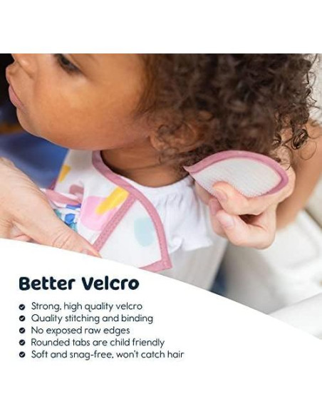 Baberos Tiny Twinkle a Prueba de Desorden 3pk Floral Azul