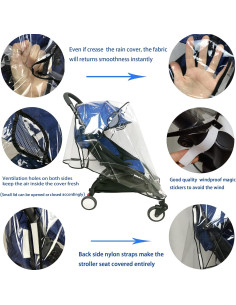Cubierta de Lluvia Universal para Cochecito de Bebé LLUFO - EVA Impermeable 2