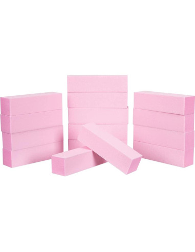 Bloque de Pedicura Rosa ForPro 100/180 Grano 15 Unidades