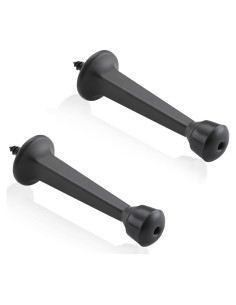 Parada de Puerta Rígida Sólida Home Master 2 Paquete Negro Mate