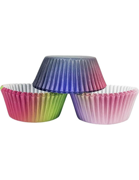 Forros de Cupcake Estándar qiqee 300 Cuentas Negro Rosa