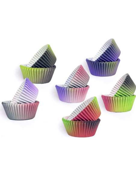 Forros de Cupcake Estándar qiqee 300 Cuentas Negro Rosa