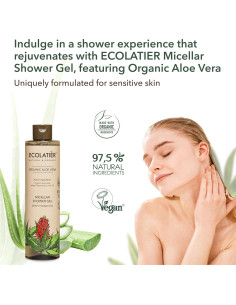 Gel de Ducha Micelar Ecolatier con Aloe Vera 350ml - Vegano 2