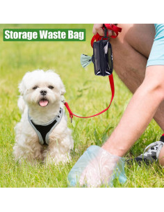 Dispensador de bolsas para caca de perro Hilihali con soporte 2