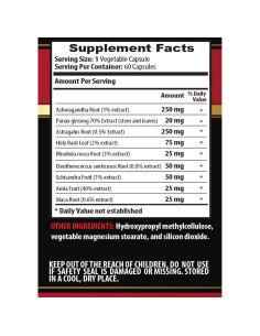 Suplemento Adaptógeno Natural 1Bot - Ginseng, Maca, Amla 2