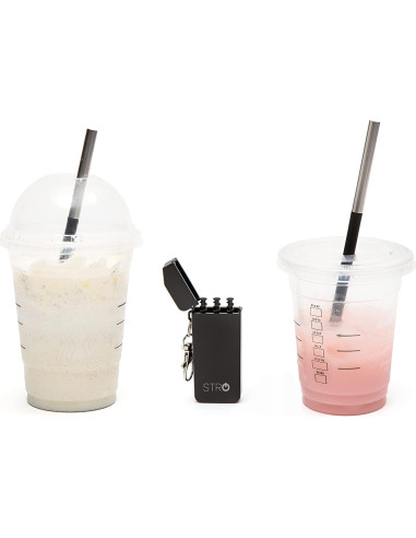 Popote Reutilizable STRO de Acero Inoxidable 19.8 cm con Estuche