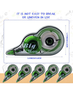 Cintas Correctoras Yexiya 12 Piezas 5 mm x 12 m Oficina 2