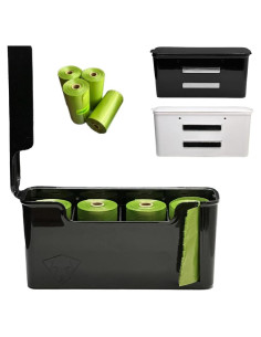 Dispensador de bolsas de desecho Skylar Pet D4 - Magnético - Negro