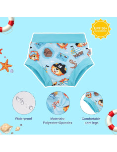 Pañales de Natación Reutilizables Alvababy 3-4T UPF 50+ 2