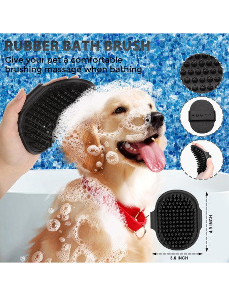 Kit de Cepillos para Perros y Gatos Joy-Pet 3 en 1 Negro