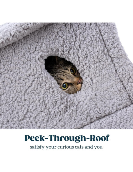 Cama Cubierta para Gatos PELZIN - Casa de Nieve 55.88x50.8cm