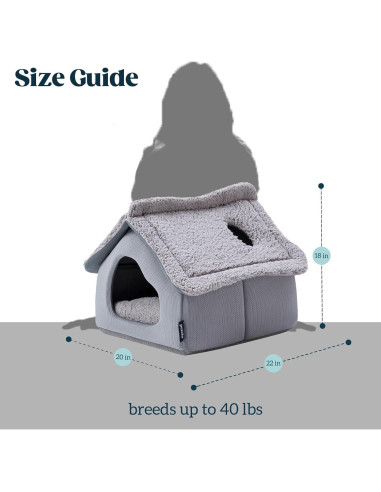 Cama Cubierta para Gatos PELZIN - Casa de Nieve 55.88x50.8cm