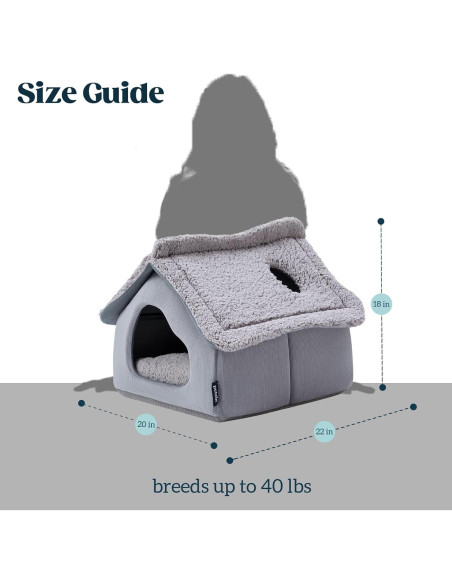 Cama Cubierta para Gatos PELZIN - Casa de Nieve 55.88x50.8cm